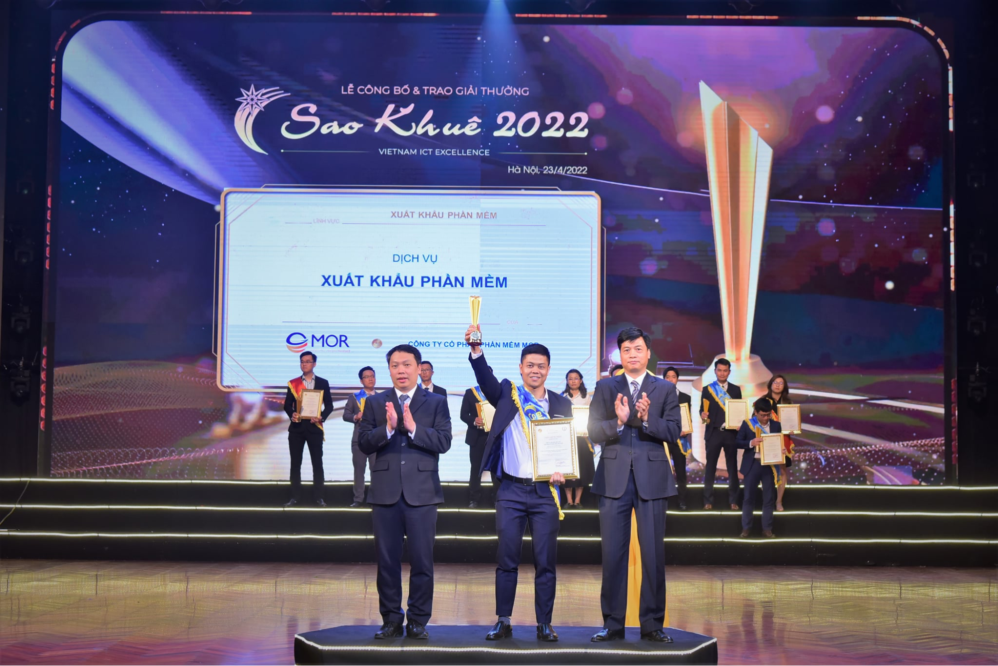 MOR Software vinh dự nhận giải thưởng Sao Khuê 2022 ở hạng mục Xuất khẩu phần mềm.